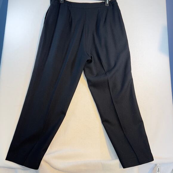 Focus 2000 by Charles Glueck Wool Pant Woman's 16W Black Lined Side Zip & Button - Picture 3 of 14